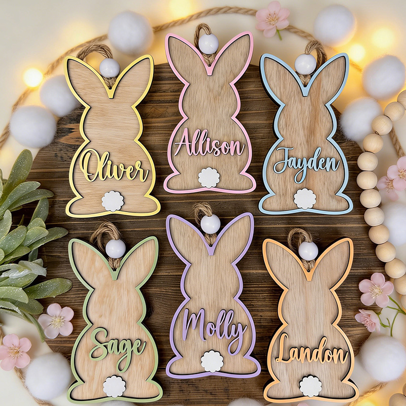 Personalized 3D Easter Tag Custom Easter Basket Tag Personalized Easter Tag Easter Bunny Name Tag Easter Place Card Spring Name Tag Easter Child Gift 