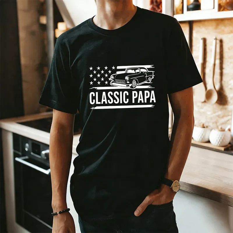 Personalized Grandpa T-Shirt for Fathers Day Gift Classic Papa Shirt I'm a Classic Funny Birthday Shirts Grandfather Gift Birthday Gift Classic Car