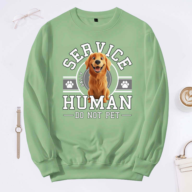 Personalized Dog Lover Service Human Cartoon Classic Sweatshirts