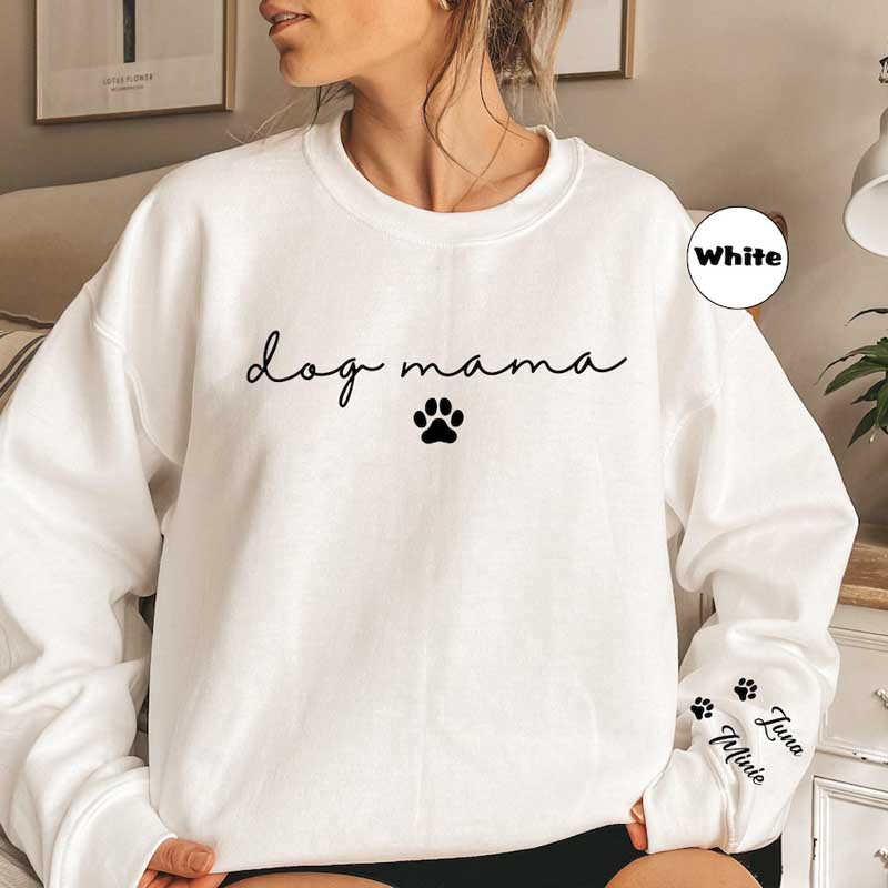 Personalized Dog Lover Dog Mom Classic Sweatshirts