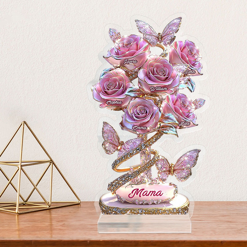 Personalized My Garden Gift For Mom Grandma Custom Shaped Acrylic Plaque Mother's Day Gift