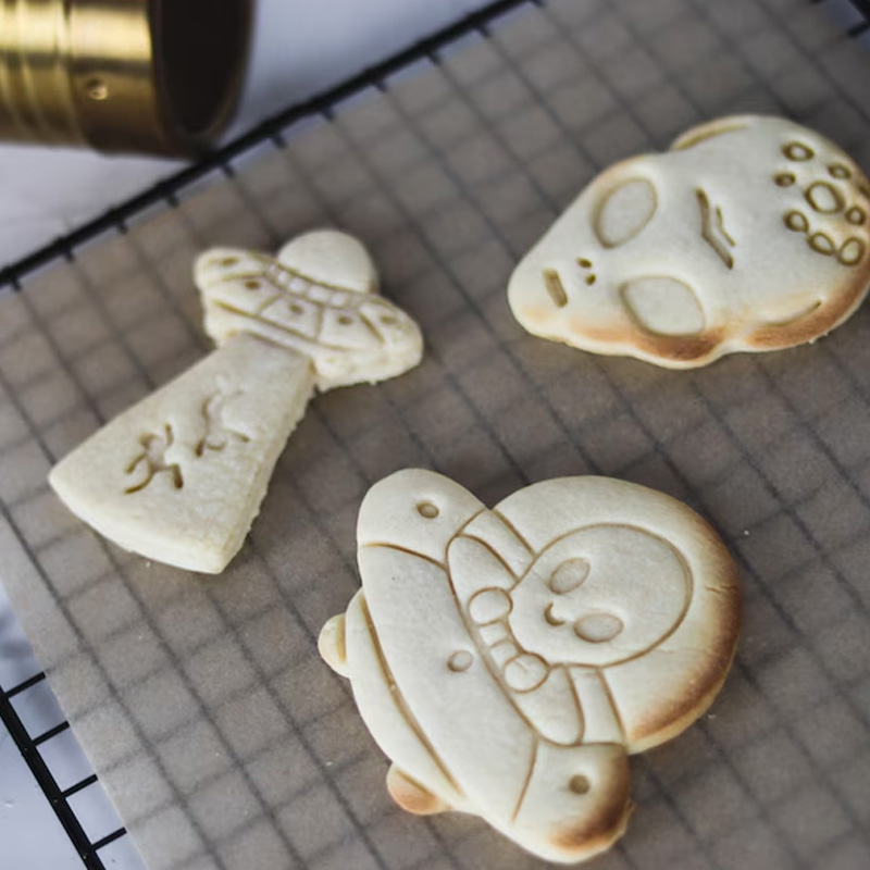 Personalized Alien Themed UFO Abduction Cookie Cutter 3D Printed Baking Supplies Fondant Tool Craft Stamp for Gamer Geek Lover