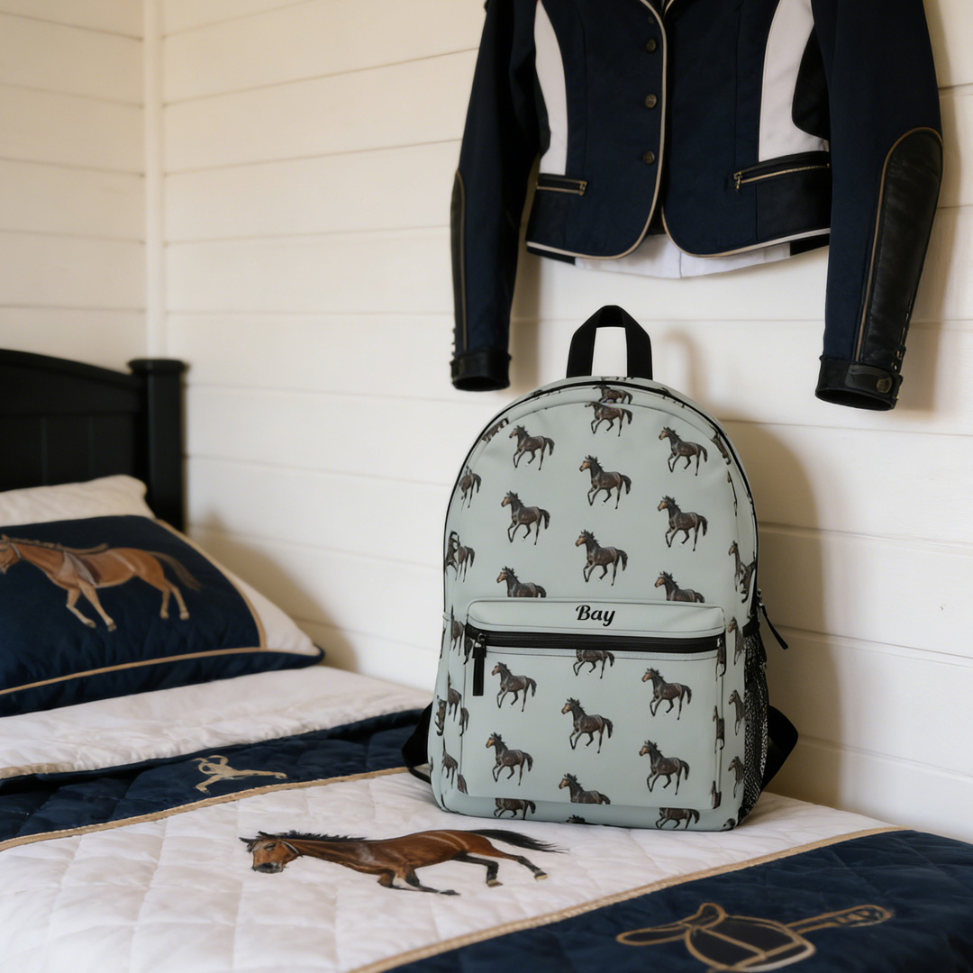 Personalized Equestrian Horserider Custom Photo Backpack Gift for Horseriding for Riding Lover