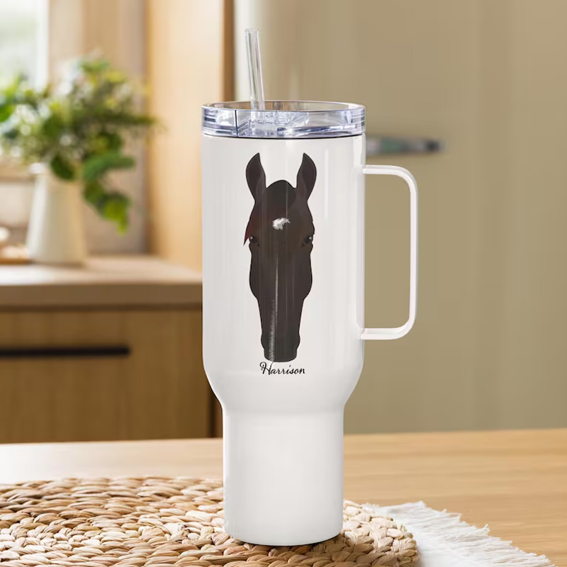 Personalized Horse Tumbler Riders Equestrian Gift for Riding Lover