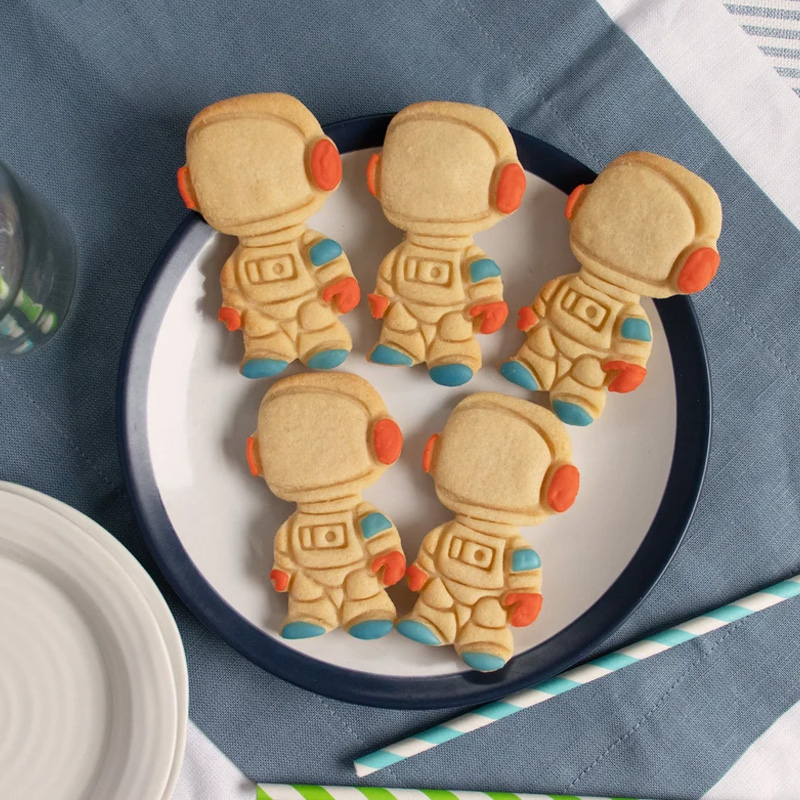 Personalized Space Rocket Cookie Cutter 3D Printed Astronaut Outer Space Galaxy Theme Baking Tool Craft Stamp for Geek Lover