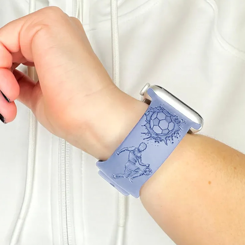 Personalized Soccer Apple Watch Band Custom Name and Number Strap