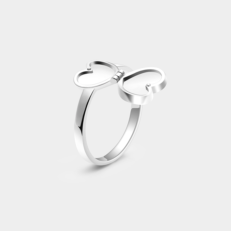 Custom Sterling Silver Heart Locket Ring – Personalized Pet Hair Keepsake Jewelry