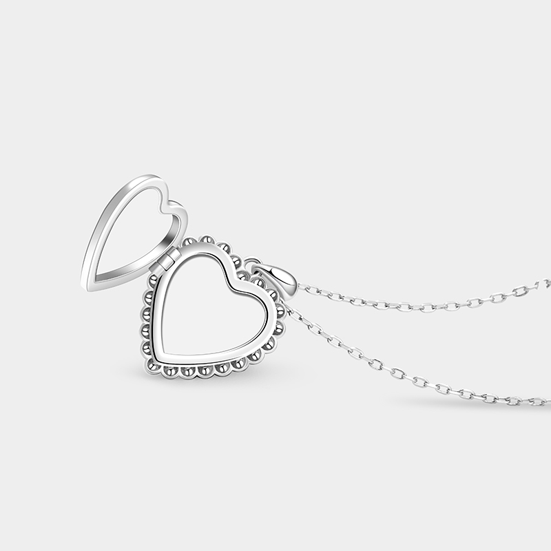 Personalized  Custom Engraved Pet Photo Locket Heart Necklace with Initials and Pet Image 925 Sterling Silver Gifts for Her