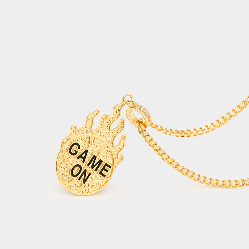 Custom Basketball Pendant Necklace – Personalized Text on Basketball Design for Basketball Enthusiasts