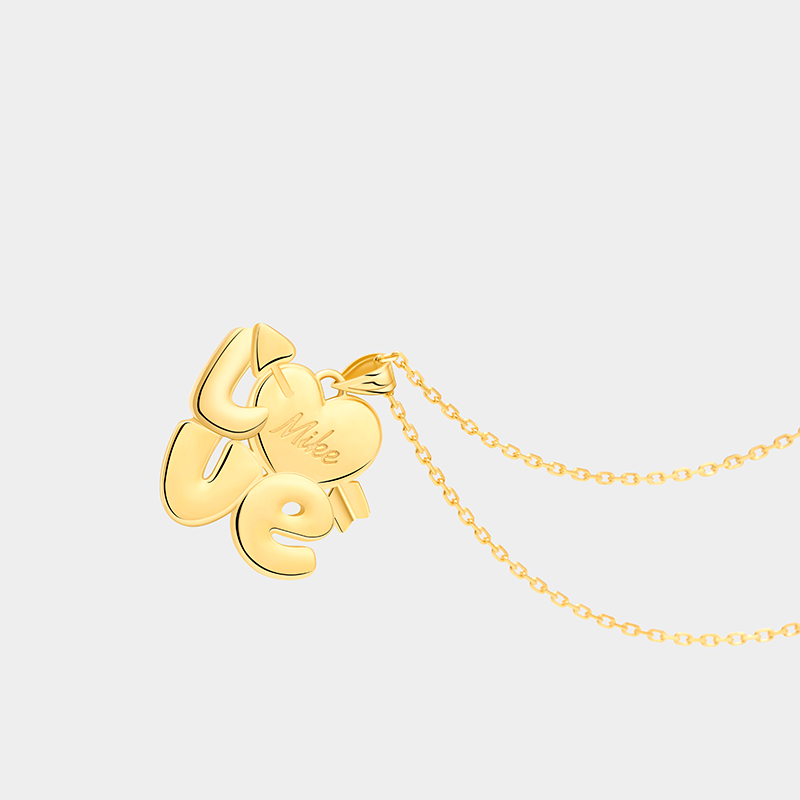 Personalized Custom Name Love Necklace Heart and Arrow Design 925 Sterling Silver or Gold Plated Personalized Engraved Pendant Romantic Gift for Her 925 Sterling Silver 