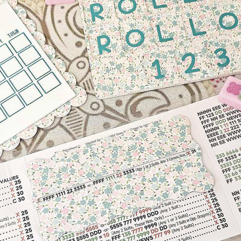 Personalized "The Classic Garden Party" Mahjong Practice Board Mahjong Scoreboard for Learning and Scoring