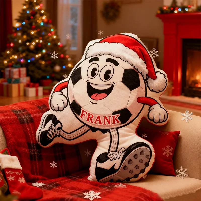 Personalized Soccer Pillow with Custom Name Perfect for Christmas