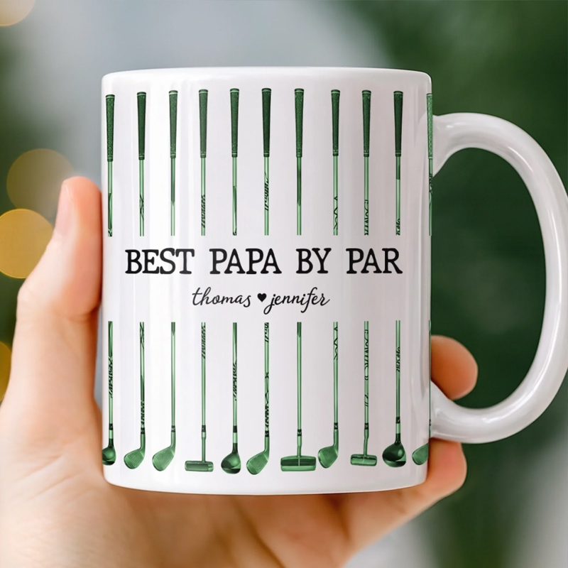 Personalized Golf Mug Custom Name Best Dad By Par Father's Day Birthday Golf Gifts For Dad Grandpa