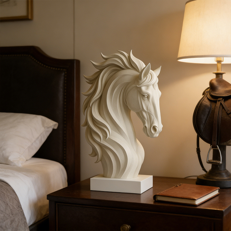 3D Printed Horse Head Home Decor Gift for Equestrian Enthusiasts