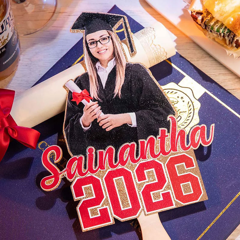 Personalized Graduation Handheld Photo Fans with Name Graduation Party Favors Gift for Class of 2026 Graduates