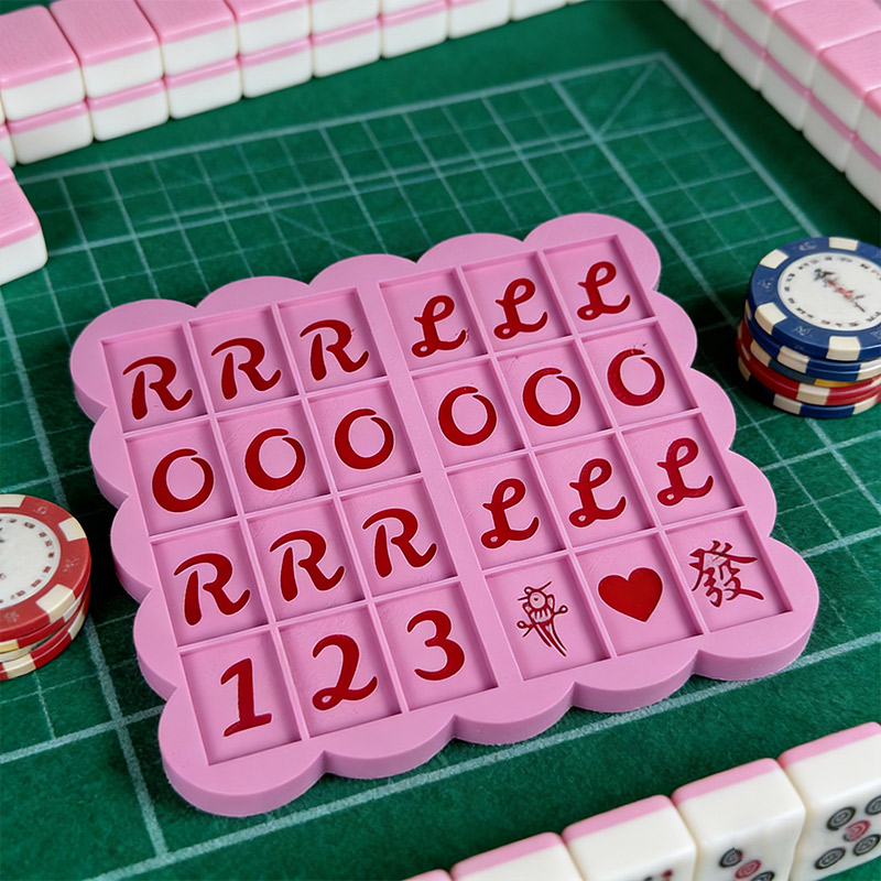 3D Printed Mahjong Practice Board Mahjong Beginner, Mahjong Line Reader for Learning and Scoring