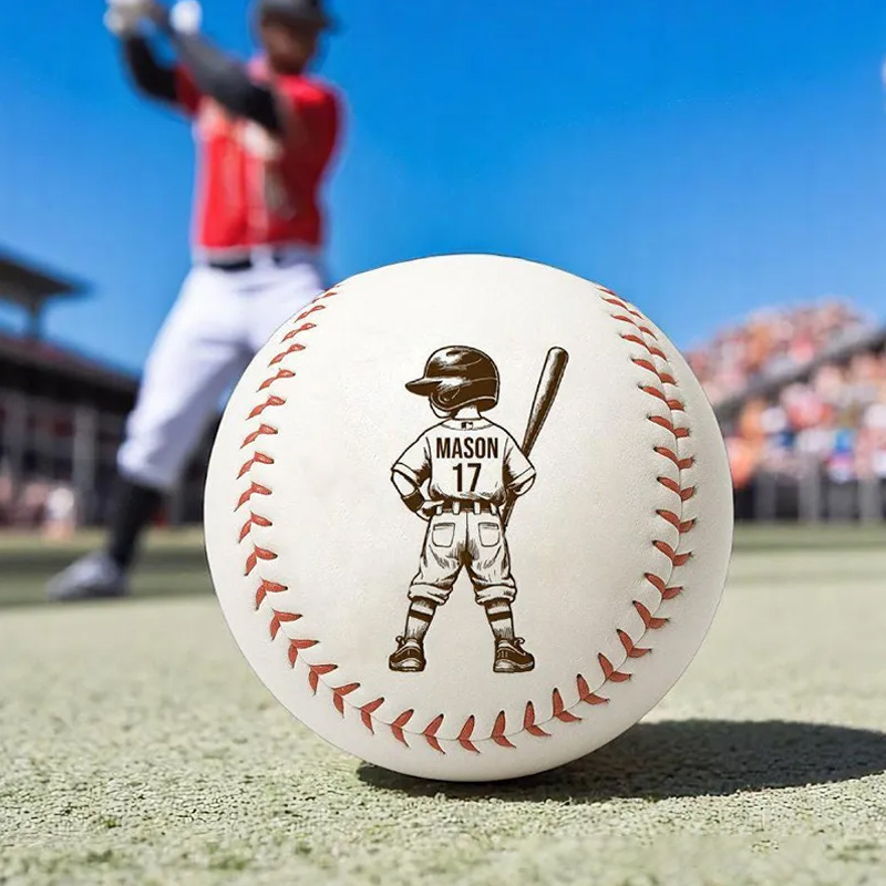 Personalized Keepsake Baseball for Athletes with Name and Jersey Number  