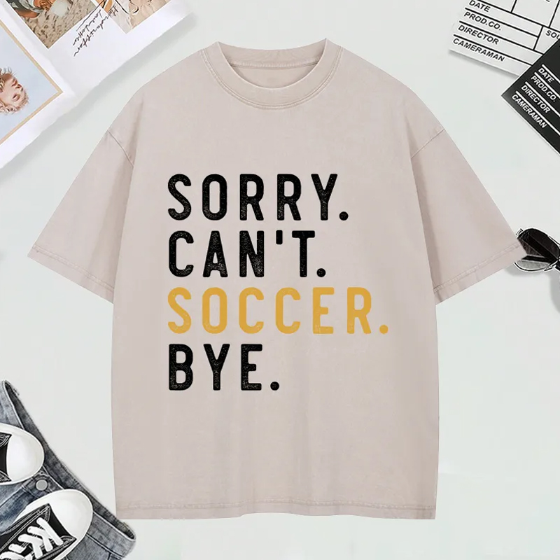 Personalized Soccer Washed T-Shirt – Custom Sporty Design for Soccer Lovers