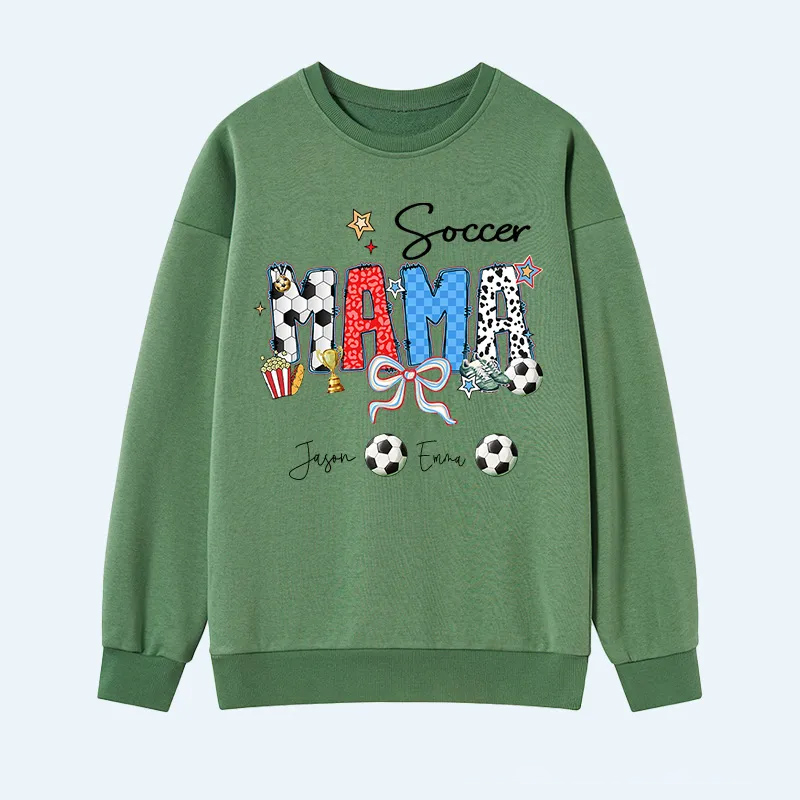 Personalized Soccer Sweatshirt with Custom Name and Design for Mom Nana and More