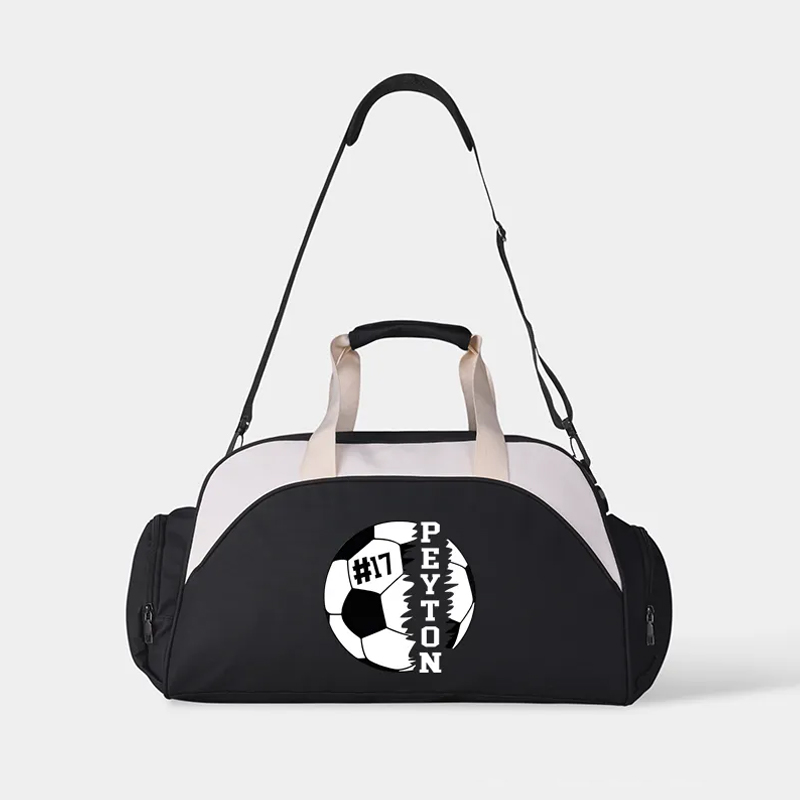 Personalized Soccer Duffel Bag with Custom Name and Number Design