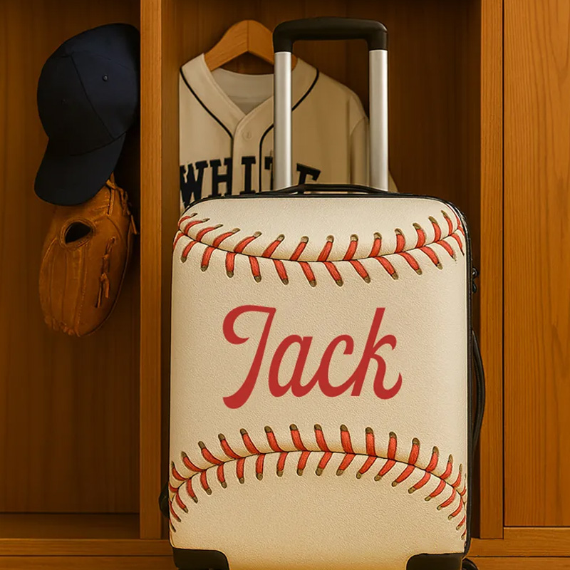 Personalized Baseball Luggage Cover with Custom Name for Sports Fans