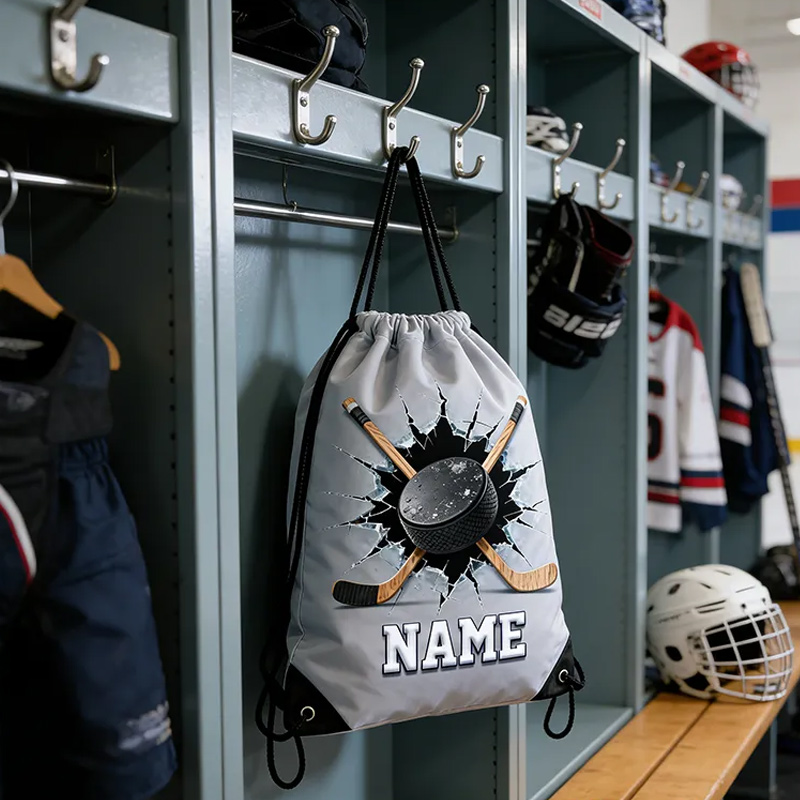 Personalized Ice Hockey Organizer Bag with Custom Name Design