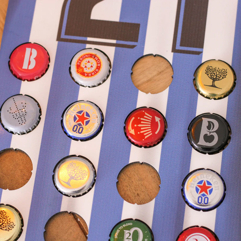 Personalized Soccer Jersey Beer Bottle Cap Collector Custom Jersey Color Name and Number