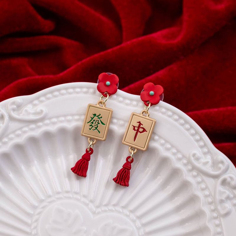 Mahjong Earring Mahjong Enthusiast Accessories Mahjong Dice Earrings