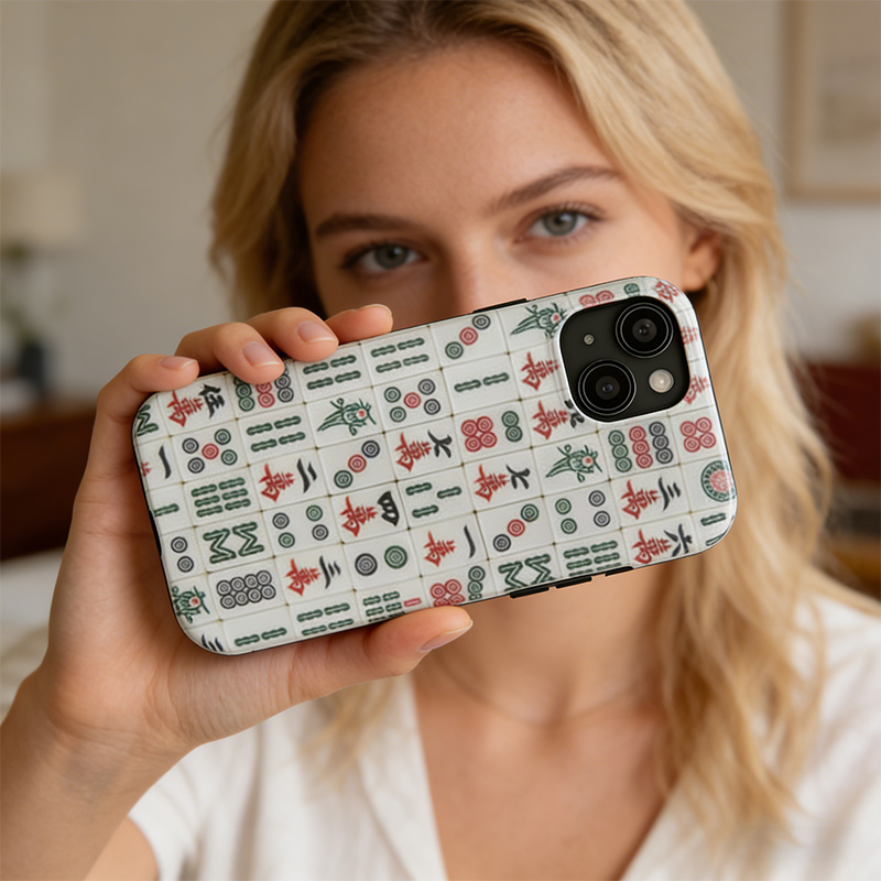 Mahjong Iphone Cases Unique Oriental Design Shockproof Cover Mahjong Lover