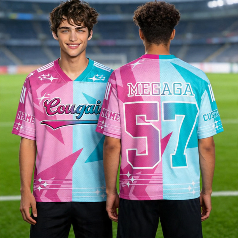 Personalized Soccer Mesh Jersey Custom Two-Tone Design with Name and Number Gift for Soccer Fans