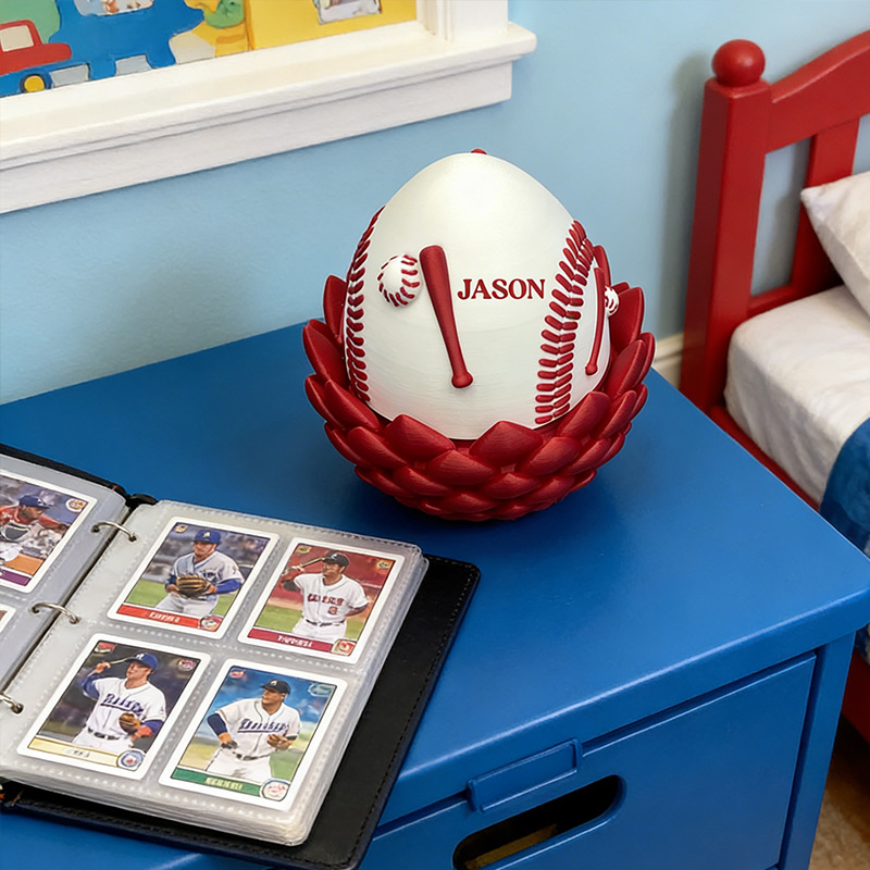 Personalized 3D Baseball Dragon and Egg Baseball the Perfect Gift for Baseball Loving Kids