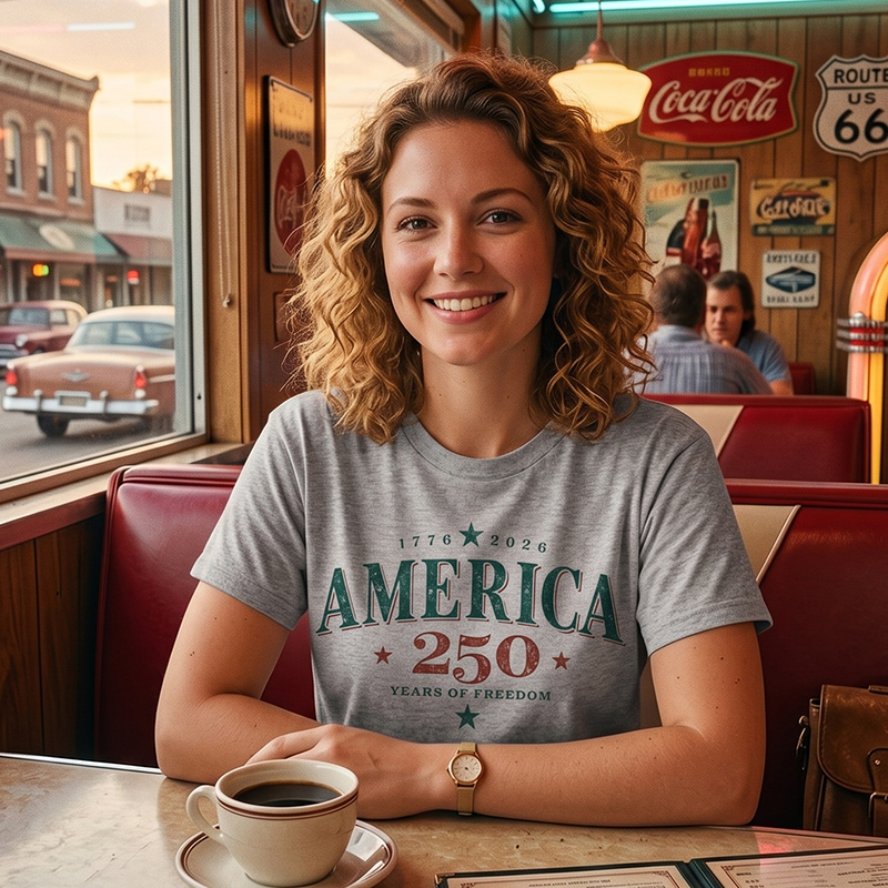  250th America Anniversary T-Shirt America 250 Years Of Freedom Retro Independence Day 4th of July Tee