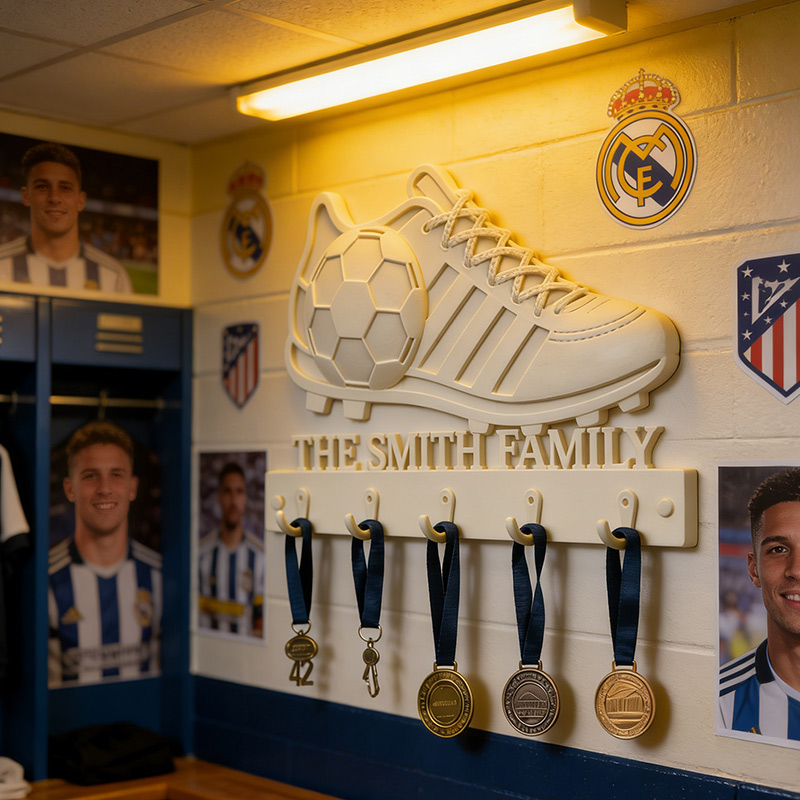 Personalized Soccer Shoes Keychain Medal Custom Soccer Shoes Keychain Custom Text