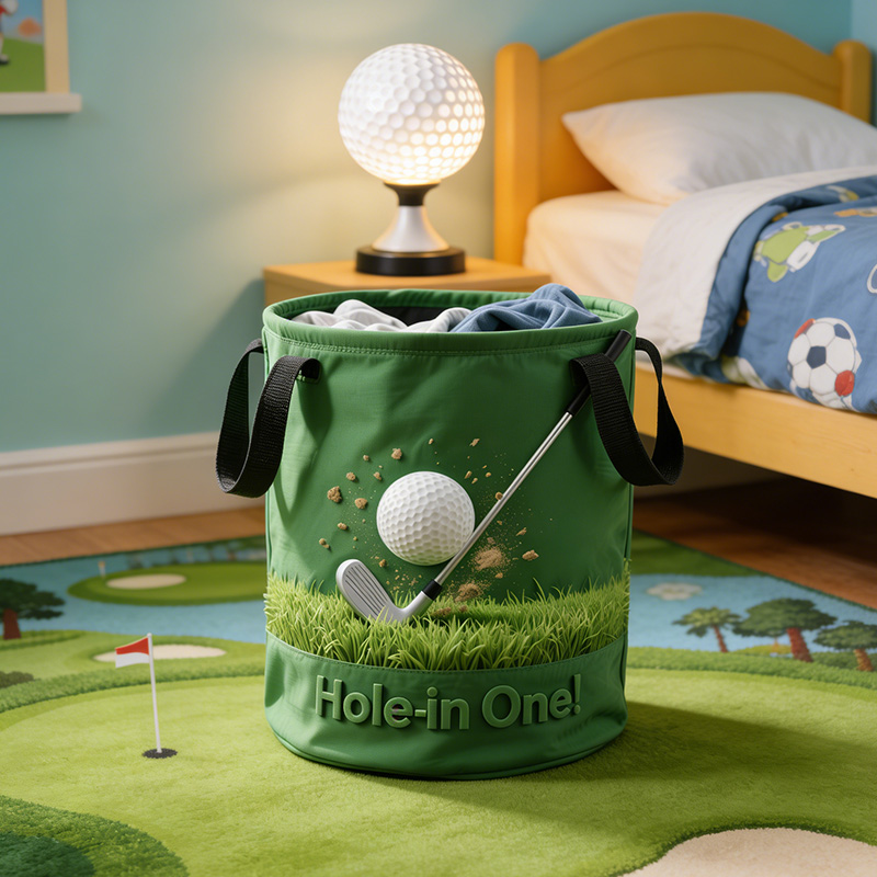 Personalized Golf Themed Storage Basket with Custom Text Name Gift for Golf Lovers