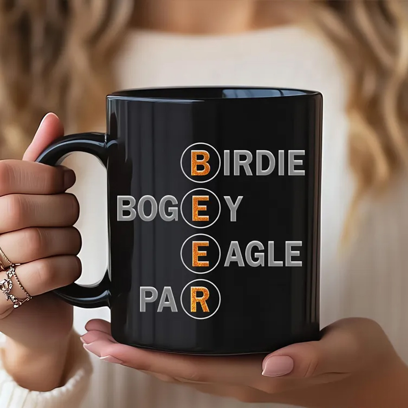 Personalized Golf and Beer Mug with Custom Name Perfect Gift for Golf Lovers