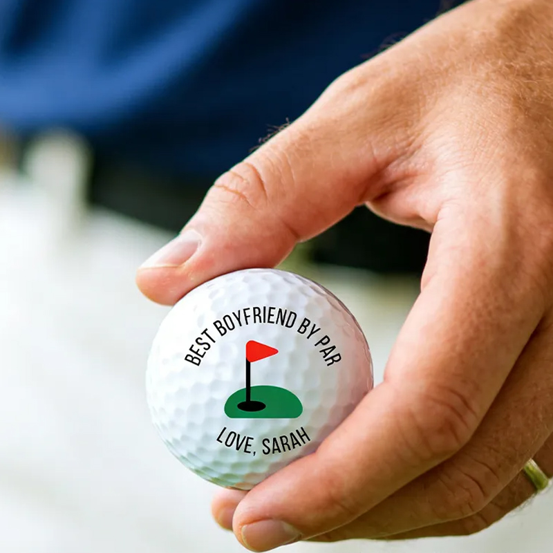 Personalized Best Husband by Par Golf Ball Valentines Day Golf Gift Best Boyfriend Gift Golf Balls for Him