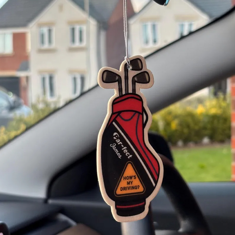 Personalized Golf Air Freshener Novelty Gift for Golfers Car Scent Gift for Golf Lovers