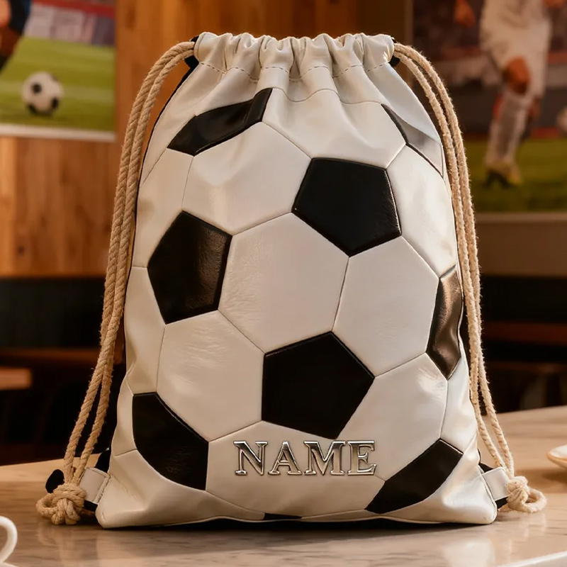Personalized Drawstring Bag soccer surface sports theme drawstring bag