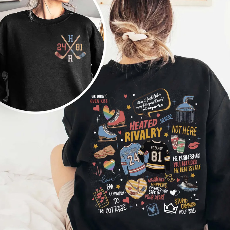 Personalized Hockey TV Sweatshirt Romance Sweatshirt with Custom Design