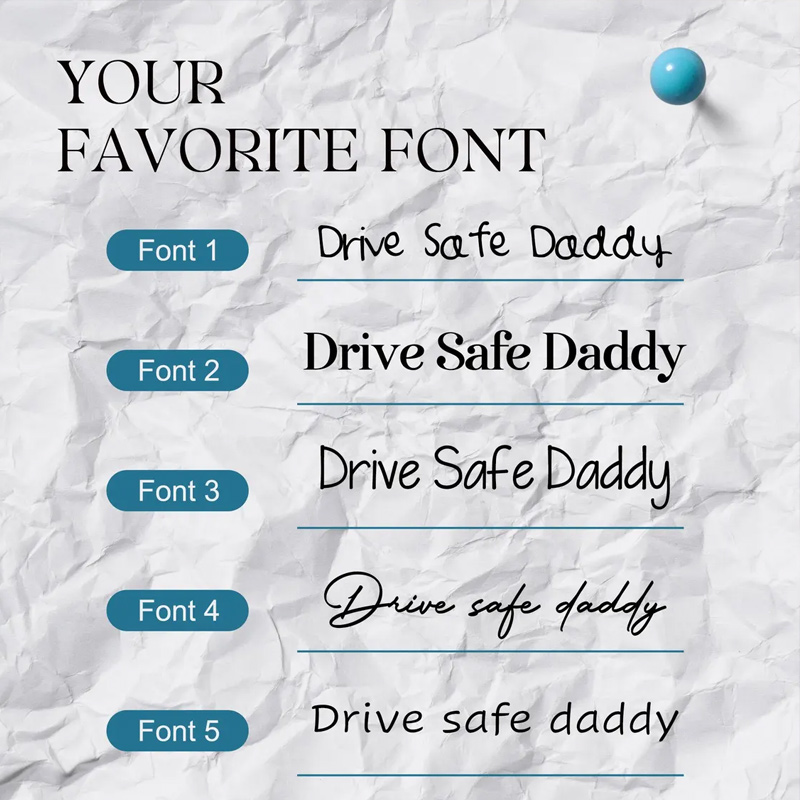 Personalized Car Visor Photo Clip Picture Frame Father's Day Gift for Him