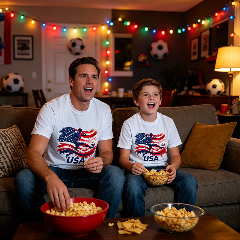 Personalized Soccer T-Shirt Matching Family Football Shirts Kids & Adults Fan Apparel Gift for Soccer Supporter