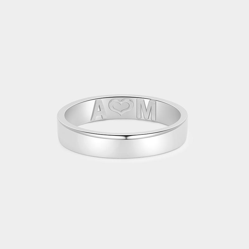 Personalized Love Imprint Seal Ring 925 Sterling Silver