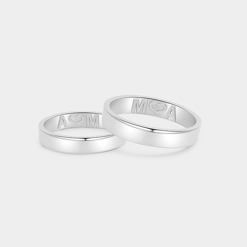 Personalized Love Imprint Seal Ring 925 Sterling Silver