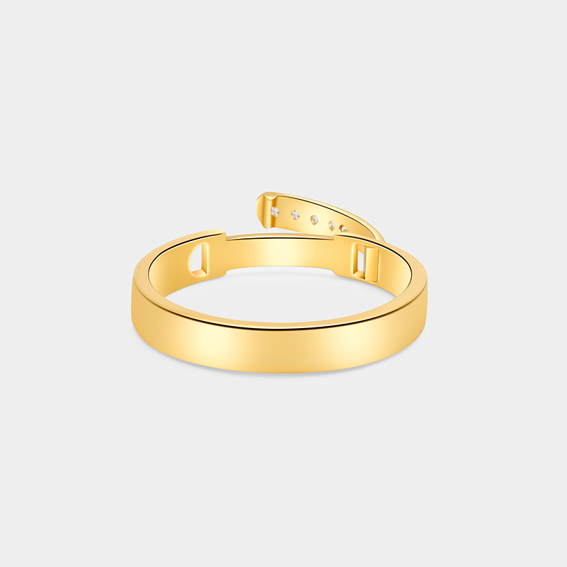Personalized Sterling Silver Hinged Couple Rings with Inside Custom Engraving