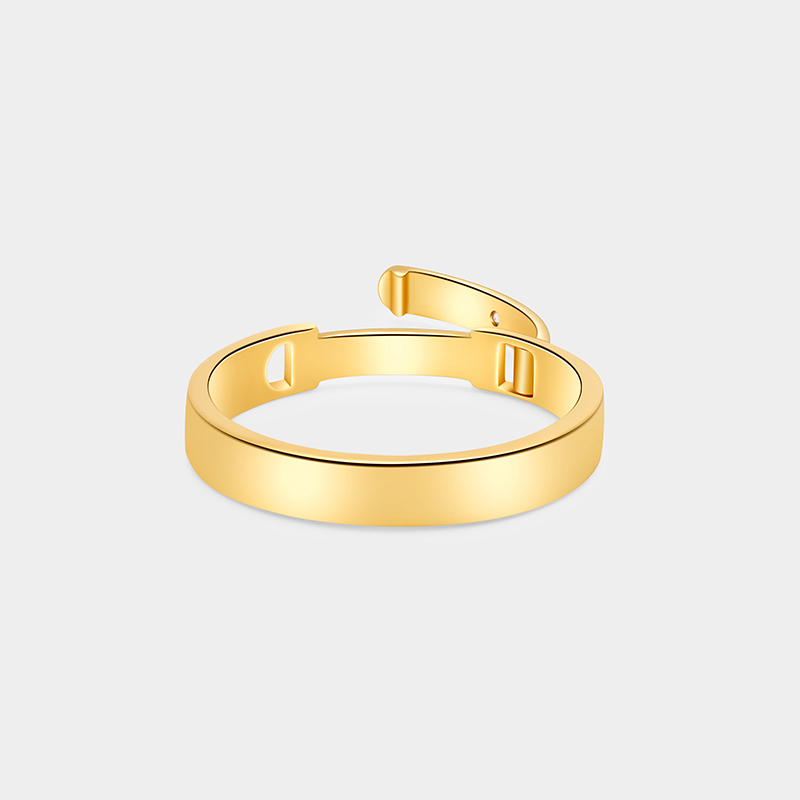 Personalized Sterling Silver Hinged Couple Rings with Inside Custom Engraving