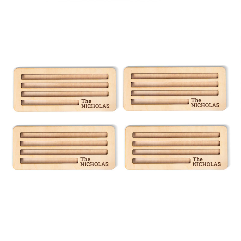 Personalized Wooden Mexican Train Domino Hub & Holder Engraved Basswood Set 11 or 15 Holder Gift for Family