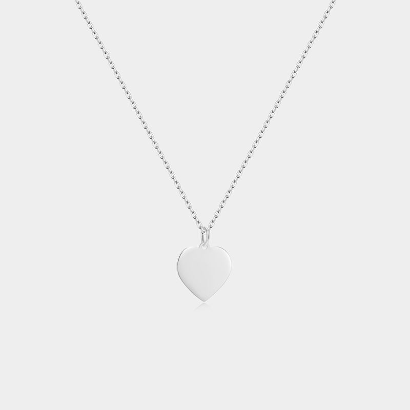 Personalized Sterling Silver Heart Pet Memorial Necklace with Custom Pet Image