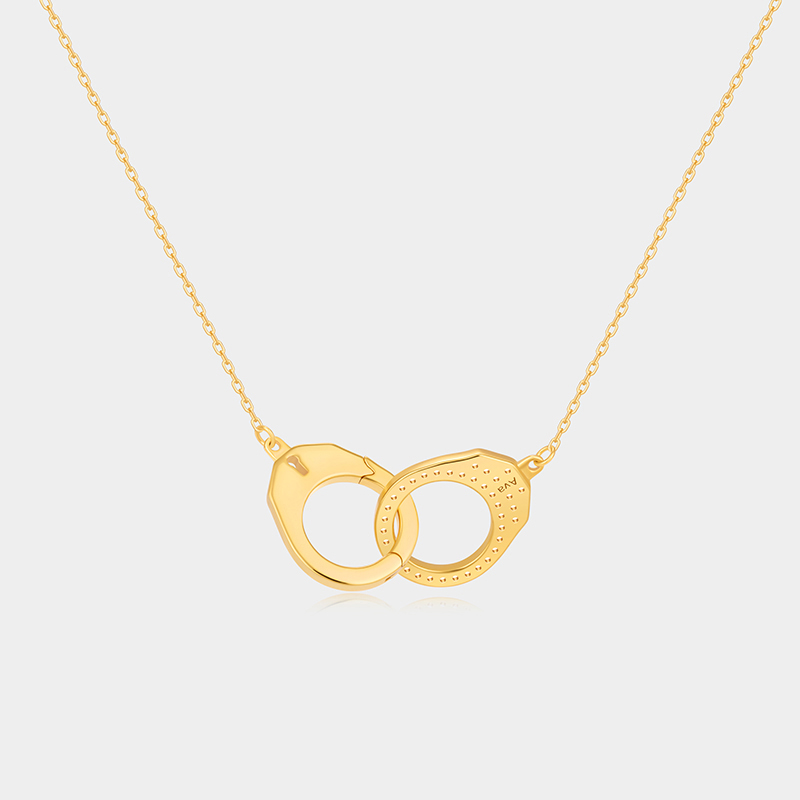 Personalized Sterling Silver Couple Handcuff Necklace with Custom Engraving Ideal Gifts for Couples Perfect for Valentine's Day Anniversary