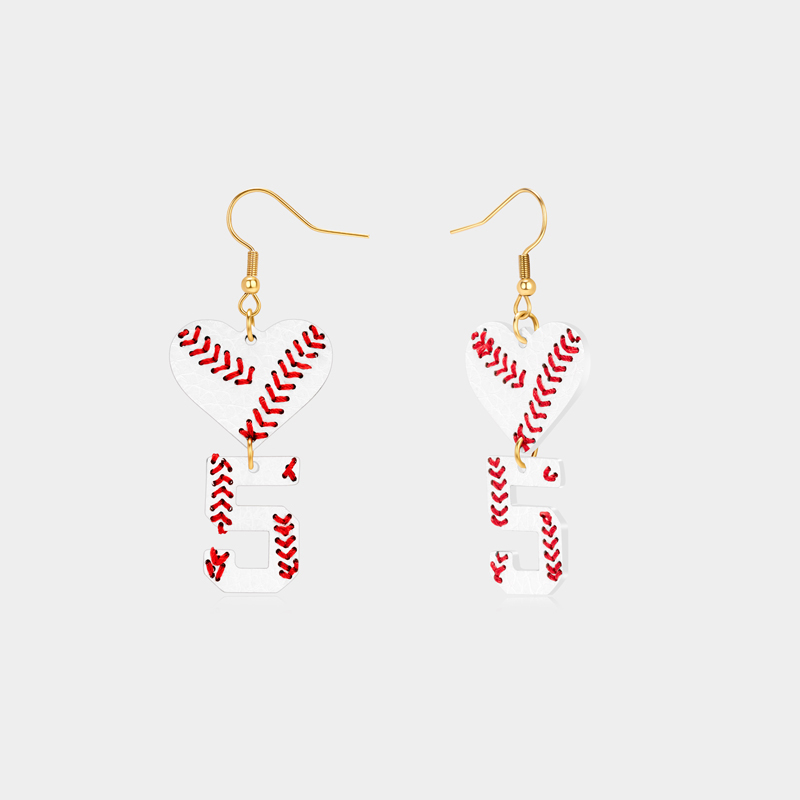 Personalized Acrylic Sporty Basketball Heart-Shaped Digital Earrings with Custom Detail Perfect Gifts for Basketball-Loving Trendy Gals