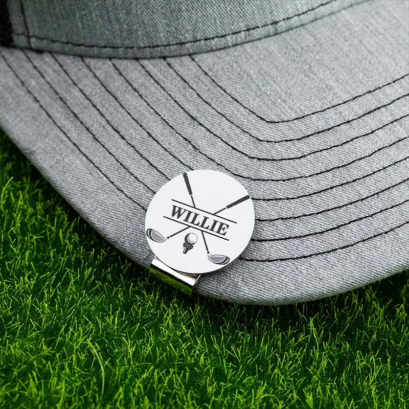 Personalized Golf Ball Marker Magnetic Hat Clip with Name 